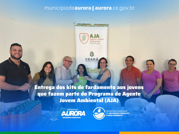 Cerimônia de entrega dos kits de fardamento aos jovens que fazem parte do Programa de Agente Jovem Ambiental (AJA)